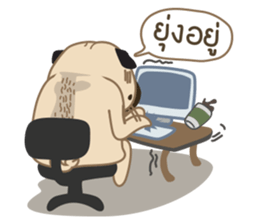 Kaoneaw The Pug sticker #12595406