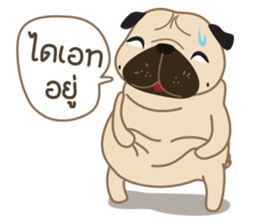 Kaoneaw The Pug sticker #12595412