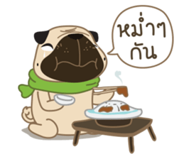 Kaoneaw The Pug sticker #12595413