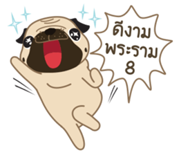 Kaoneaw The Pug sticker #12595414