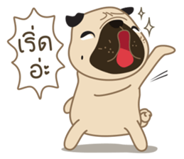 Kaoneaw The Pug sticker #12595416