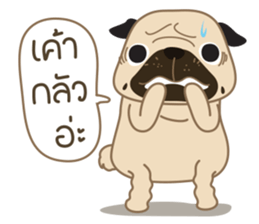 Kaoneaw The Pug sticker #12595423