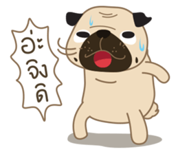 Kaoneaw The Pug sticker #12595427