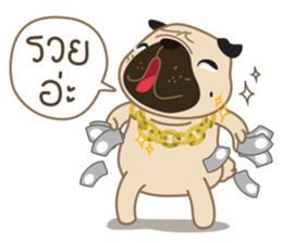 Kaoneaw The Pug sticker #12595431