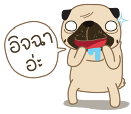 Kaoneaw The Pug sticker #12595434