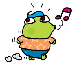 Fat Frog happy sticker #12597044