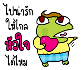 Fat Frog happy sticker #12597051