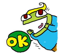 Fat Frog happy sticker #12597065