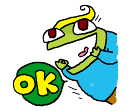 Fat Frog happy sticker #12597065