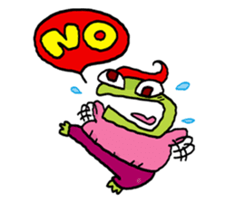 Fat Frog happy sticker #12597066