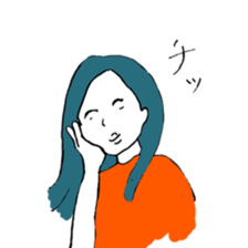 HI! girl sticker #12597160