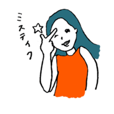 HI! girl sticker #12597162