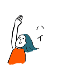 HI! girl sticker #12597165