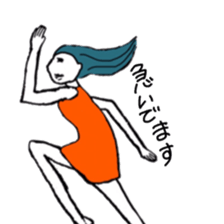 HI! girl sticker #12597167