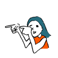 HI! girl sticker #12597174