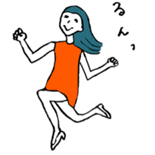 HI! girl sticker #12597178