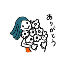 HI! girl sticker #12597191