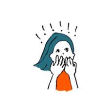 HI! girl sticker #12597192