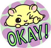 The hamster has fallen in love sticker #12597210