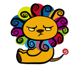 Curly Lion - The King is not a Cat sticker #12598505