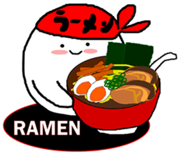 OX with yummy food in Japan. sticker #12598565