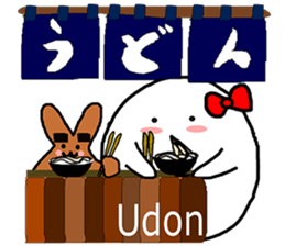 OX with yummy food in Japan. sticker #12598567
