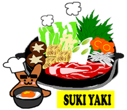 OX with yummy food in Japan. sticker #12598569