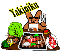 OX with yummy food in Japan. sticker #12598572