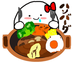 OX with yummy food in Japan. sticker #12598578