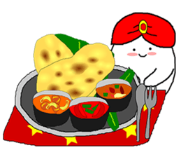 OX with yummy food in Japan. sticker #12598582