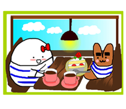 OX with yummy food in Japan. sticker #12598583