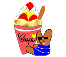 OX with yummy food in Japan. sticker #12598585