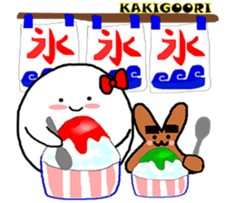 OX with yummy food in Japan. sticker #12598591
