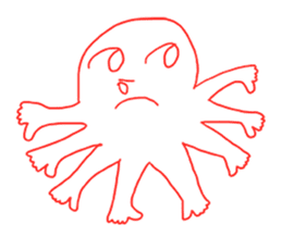 Eight thumbs up Octopus sticker #12598920