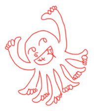 Eight thumbs up Octopus sticker #12598930