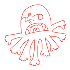 Eight thumbs up Octopus sticker #12598936