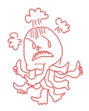 Eight thumbs up Octopus sticker #12598949