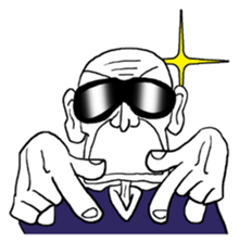 funky old man 3 sticker #12599265