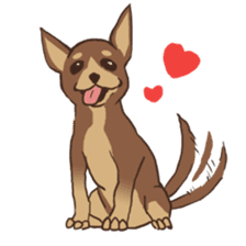 Droopy-eyed Chihuahua and cat sticker #12600124