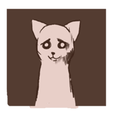 Droopy-eyed Chihuahua and cat sticker #12600143