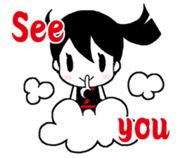 Japanese Ninja girl sticker #12600614