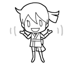 Japanese Ninja girl sticker #12600636