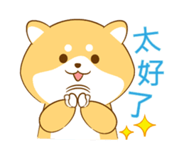 Cute Shiba Inu with its new friend ! sticker #12602409