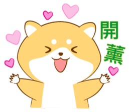 Cute Shiba Inu with its new friend ! sticker #12602416