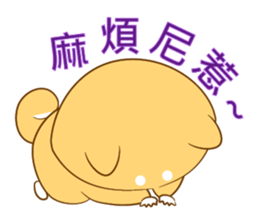 Cute Shiba Inu with its new friend ! sticker #12602418