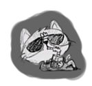 Cute cats in sketches (N.1) by trikono sticker #12602494