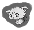 Cute cats in sketches (N.1) by trikono sticker #12602501