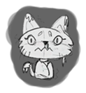 Cute cats in sketches (N.1) by trikono sticker #12602509