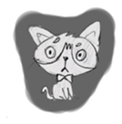 Cute cats in sketches (N.1) by trikono sticker #12602516