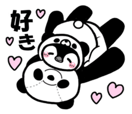 Panda love penguins sticker #12603205
